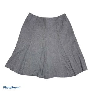 Talbots Petite A-Line Skirt Gray Wool Blend size 8